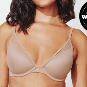 Set of 2 Third Love Uplift Plunge Bras:  34B 1/2